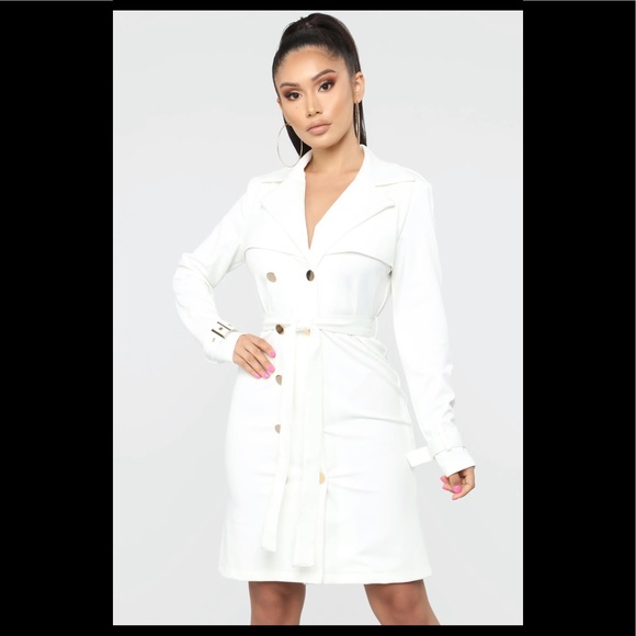 No Rainy Days Blazer Trench Dress - Picture 4 of 4